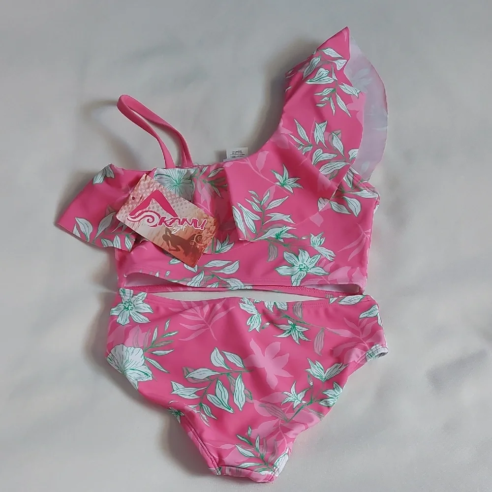 Kanu Surf Girls Julia upf 50+Beach Sport one Shoulder Tankini Two Piece Swimsuit